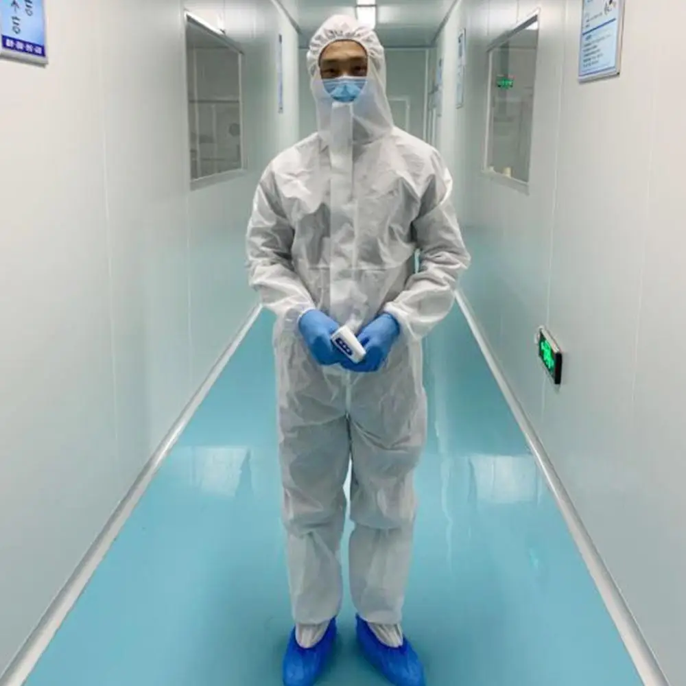 

White Breathable Antibacterial Clothing Dust-Proof Security Check Cozy Disinfection Isolation Suit Factory Safe Waterproof
