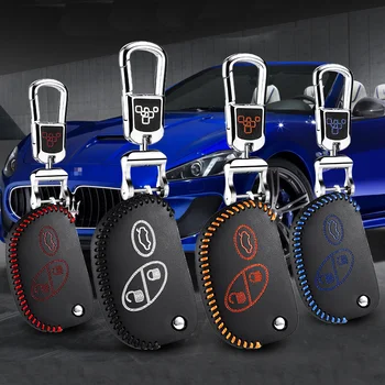 

Brand New High quality Genuine Leather Remote Control Car Key Case wallet Bag Cover For Maserati GranCabrio