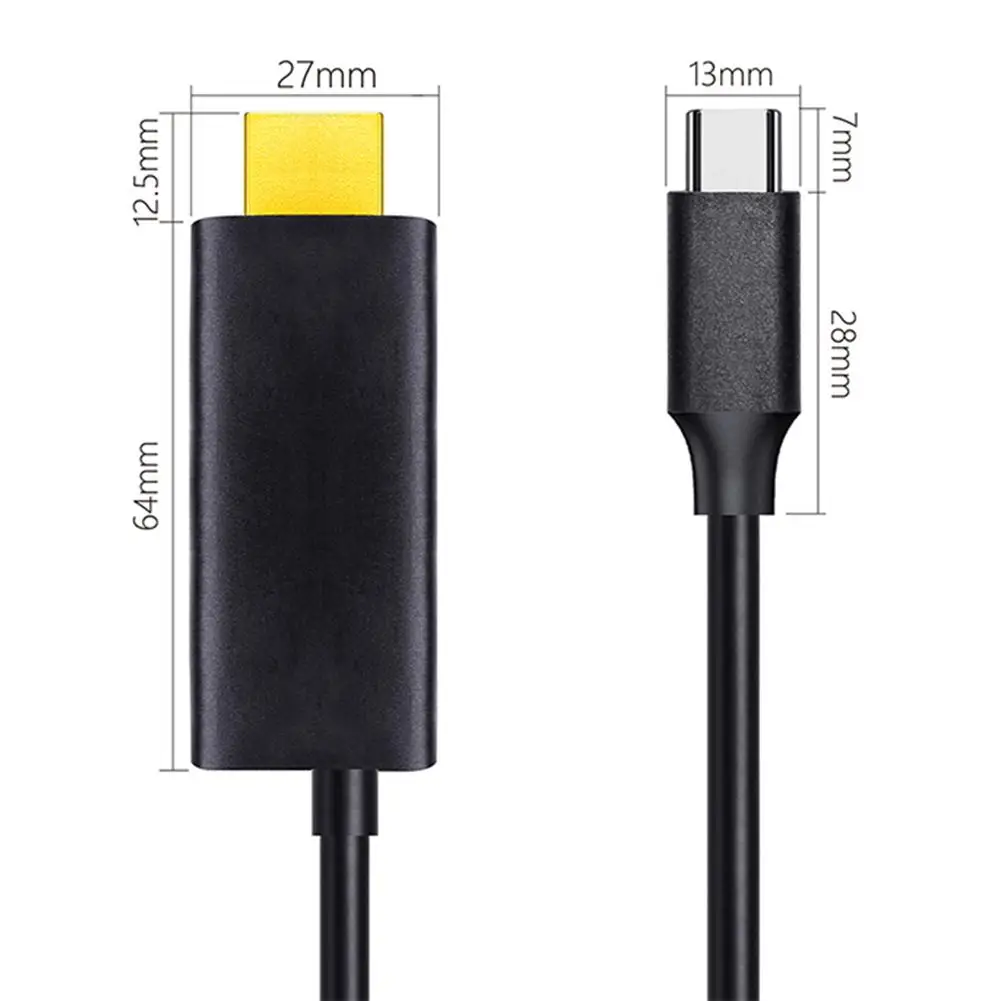 Тип-c к HDMI HD tv адаптер 4K конвертер Plug And Play кабель для ПК ноутбука планшета