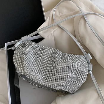 

Luxury Diamond Cloud Bags Lady Crossbody Bags High Quality Fashion Shoulder Handbags Female Travel Cross Body Bag