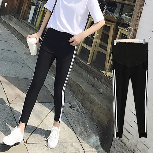 

Korean-style Pregnant Women Pants Spring And Autumn New Style Pregnant Women Maternity Pants Versatile White Edge Capri Pregnant