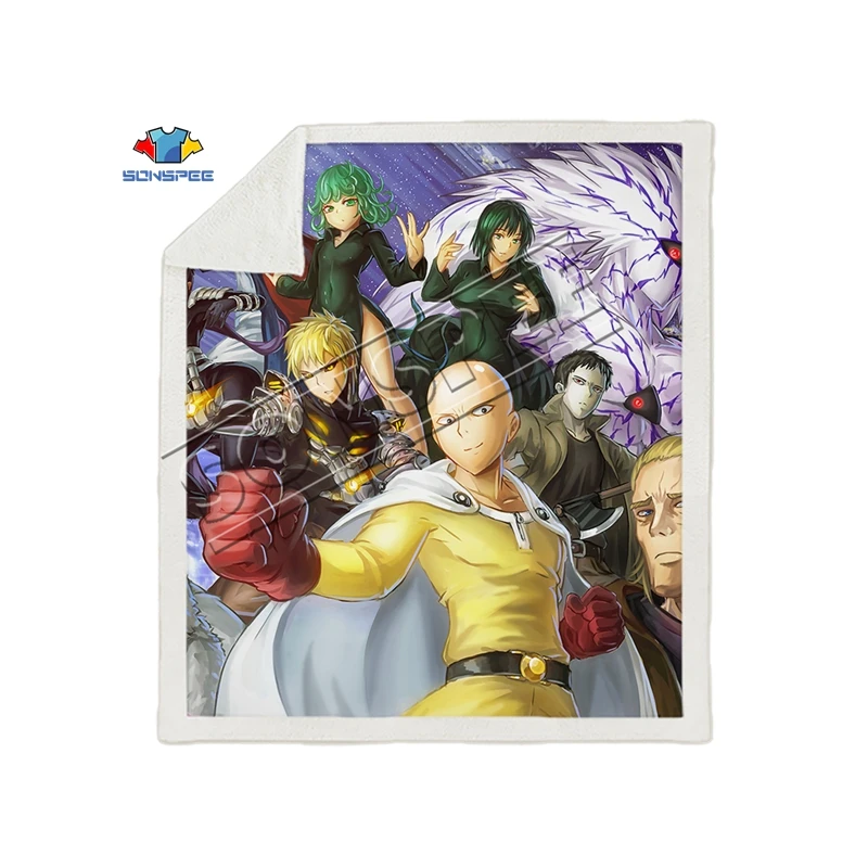 Аниме One PUNCH-MAN, Супермен, диван для путешествий, молодежное постельное белье, набивное одеяло с рисунком, покрывало для мальчиков и девочек, одеяло для путешествий