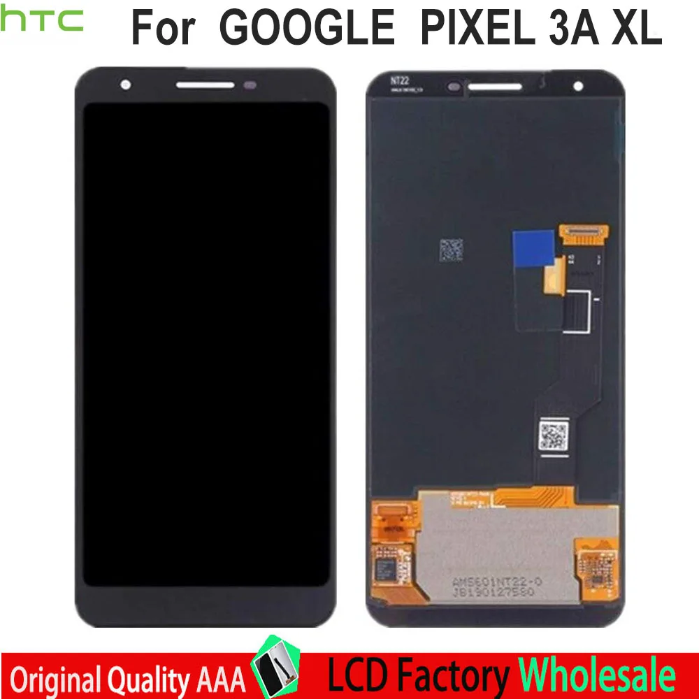 Сменный экран, совместимый для Google Pixel 3a XL 6,", стеклянный ЖК-дисплей, сенсорный дигитайзер в сборе+ Инструменты