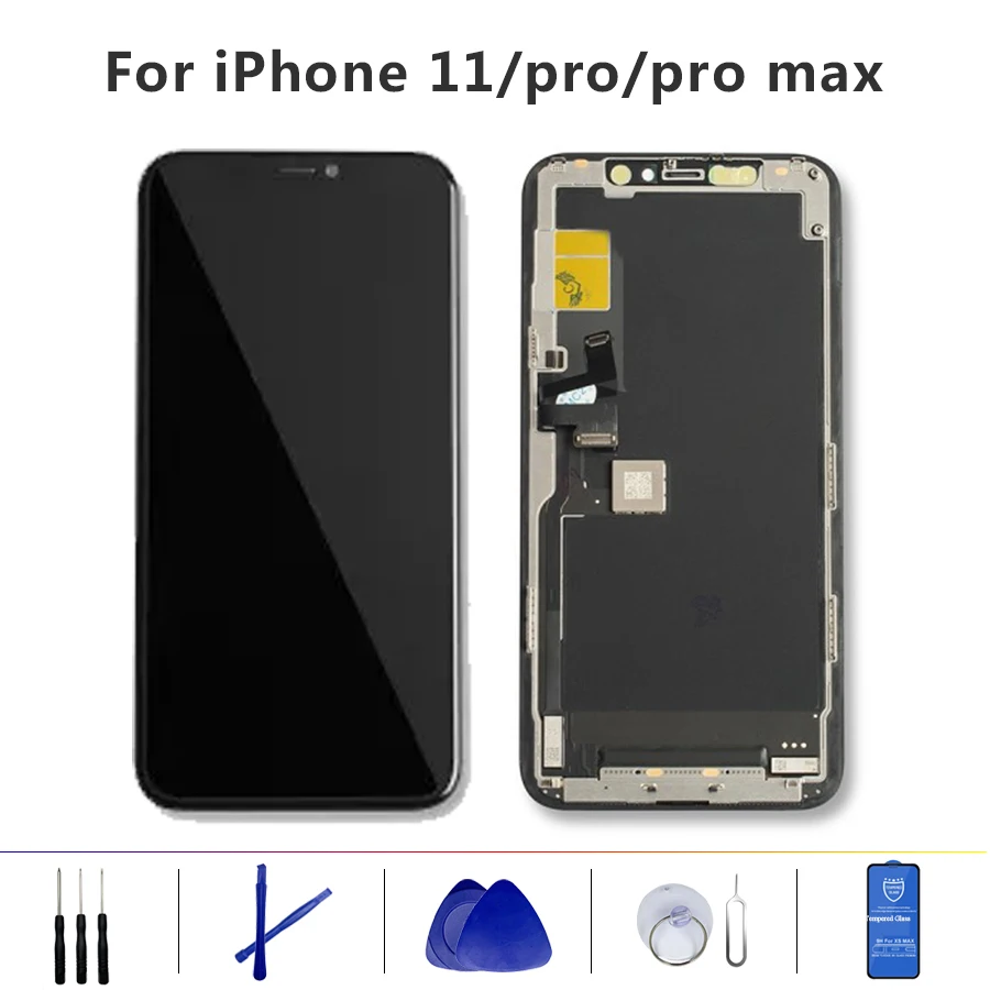 

Original For ip11 LCD Display For ip 11 Pro Max LCD Assembly For ip X Screen Digitizer Black With Tools