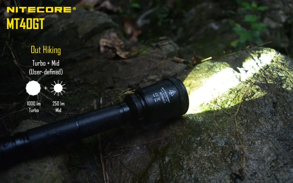 Nitecore MT40GT фонарик-длинный диапазон 800 М Вт/дополнительные батареи и зарядное устройство