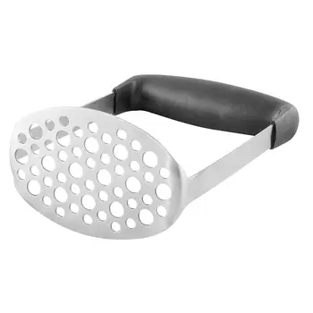 

Stainless Steel Potato Masher with Broad and Ergonomic Horizontal Handle Fine grid Mashing Plate for Smooth Mashed Potat