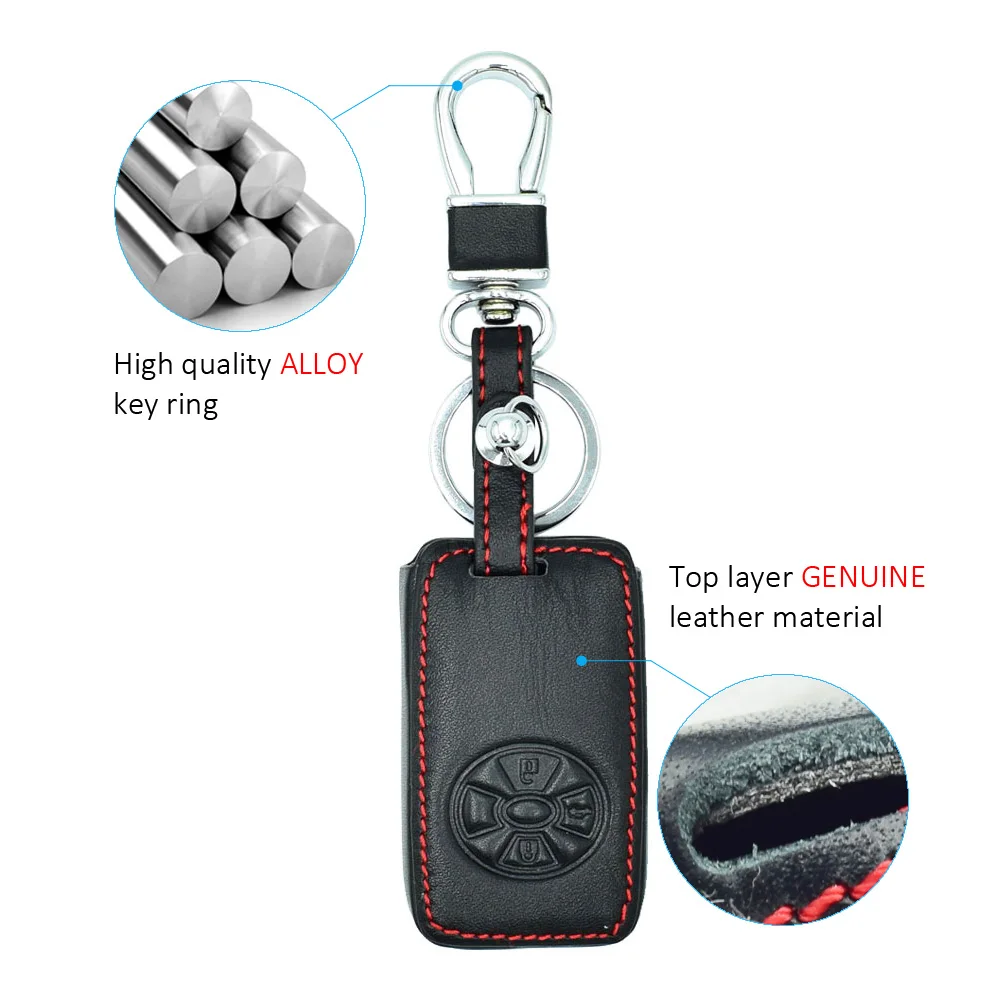 Leather Car Key Case for Toyota Belta Crown Majesta Corolla Axio Fielder Premio Allion Smart Remote Fobs Protector Cover