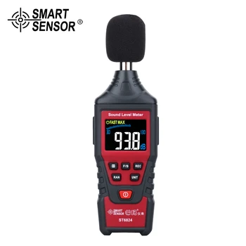 

Digital Sound Level Noise Meter Decibel Detector Audio Monitor 7 Range Noise Measuring Instrument 30-130dB Color LCD Display