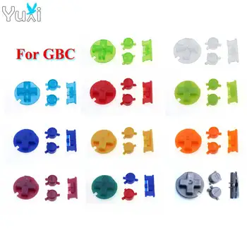 

YuXi Plastic For GBC Console ON OFF Power Button Keypads for Gameboy Color Colorful Buttons for GBC D Pads A B Buttons