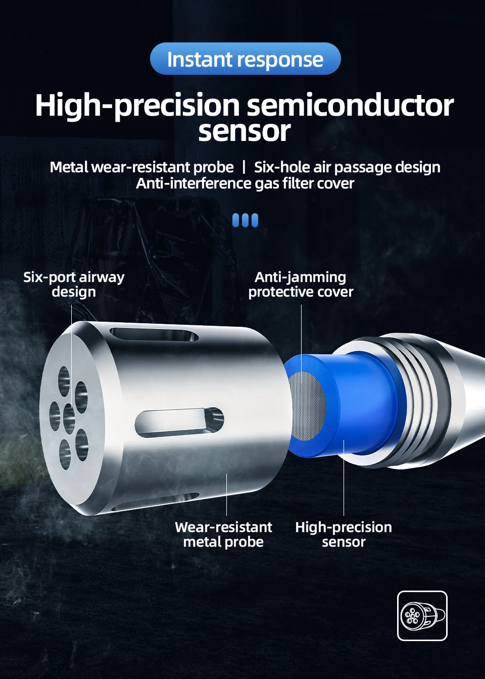 Digital Gas Detector Gas Sensor Air Quality Monitor Gas Leak Sensor Gas Analyzer Automotive Combustible Detector portable ph meter