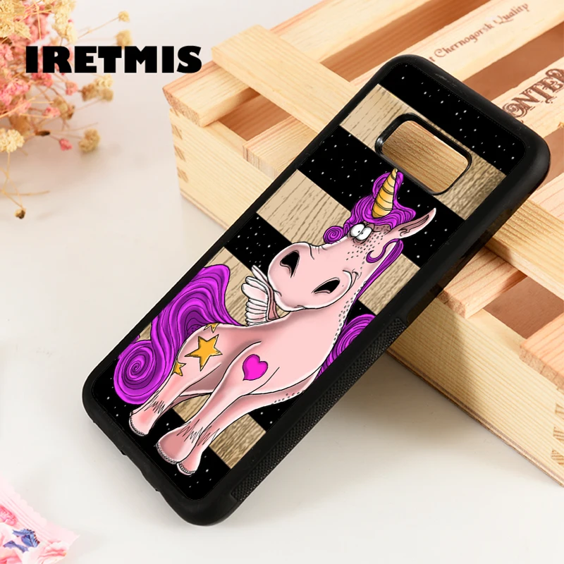 Iretmis S3 S4 S5 Чехол для телефона Samsung Galaxy S6 S7 S8 S9 edge plus Note 3 4 5 8 9 Единорог милый