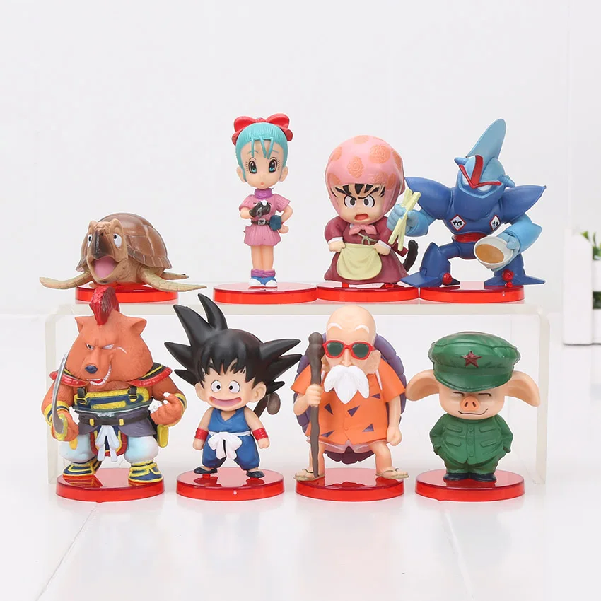 8 шт./компл. Dragon ball Z Brinquedos супер Гоку Фриза Улун Bulma пикколо Вегета наппа Рисунок Аниме DragonBall модель игрушка - Цвет: 1 opp bag
