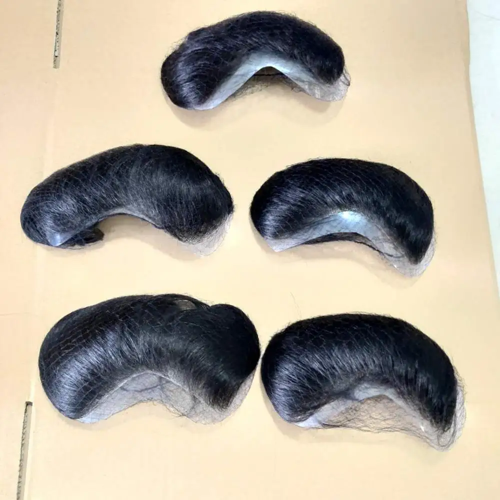 Flequillo de pelo para hombre, parte frontal, piezas de cabello
