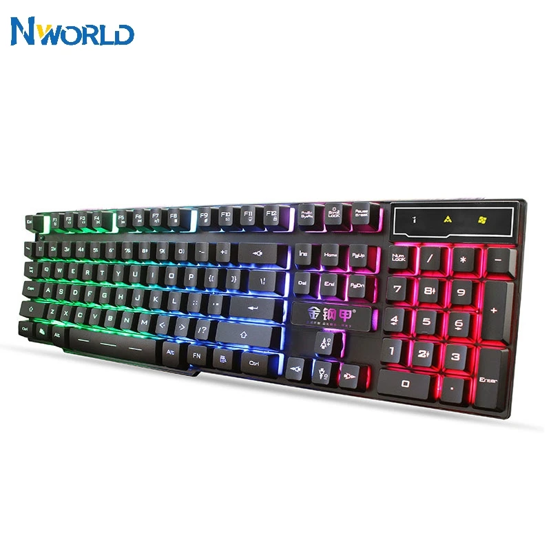 

Gaming Keyboard Mechanical Keyboard Rainbow LED Backlit Gaming Keyboards Illuminated Light keyboard white For PUBG For computer