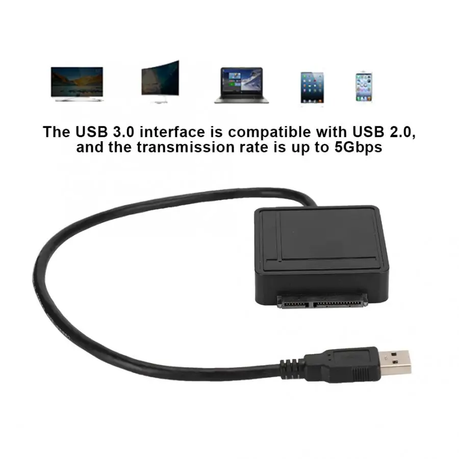 USB 3,0 для SATA III карты памяти и TF кардридер адаптер конвертер Черный