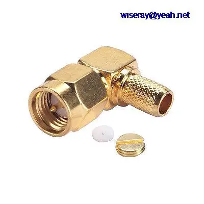 

DHL/EMS 200pcs Copper right angle RF SMA male plug crimp Connector Crimp RG-58 Cables-A7