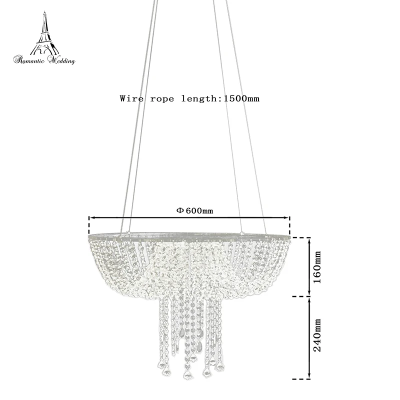 Lustre Romantique En Cristal Transparent Pour Mariage Support Suspendu Pour Balancoire A Gateau Aliexpress