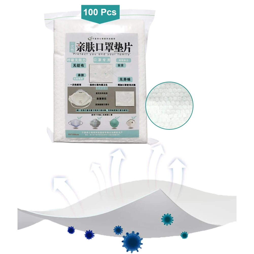 

100pcs PM2.5 Filter Paper Mask Cotton Pads Filter Paper Anti Haze Mouth Mask Anti Dust Mask Replacement Pad Filter Pad In Stock