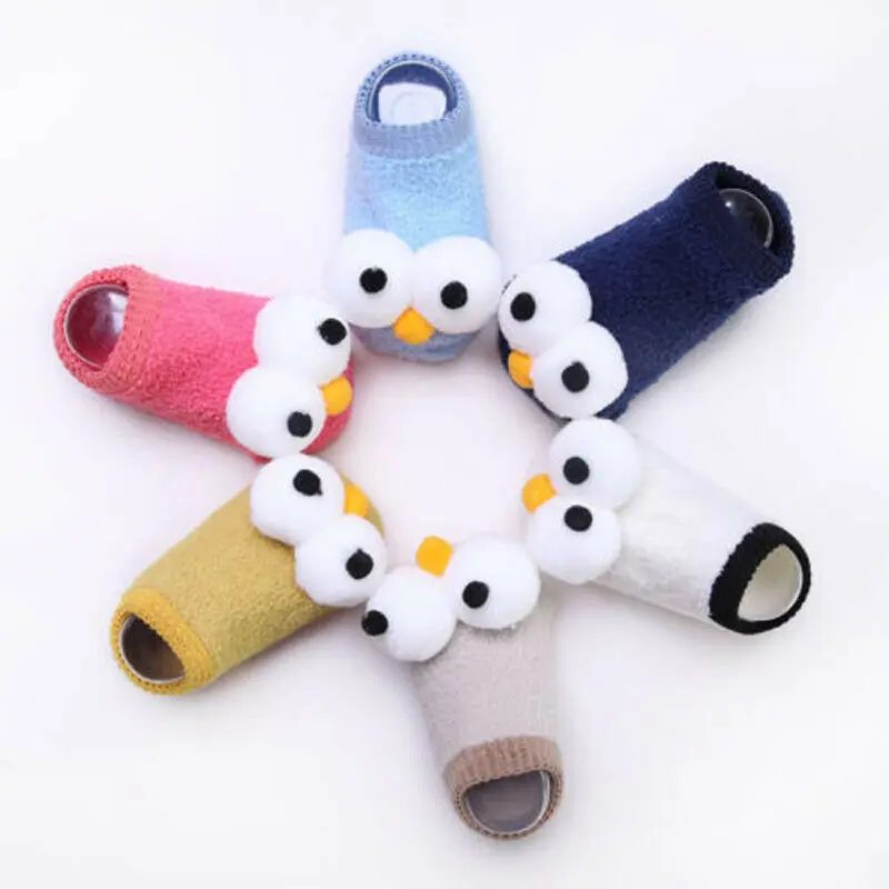 

Baby Socks Newborn Baby Boy Girl Unisex Short Socks Cartoon Big Eyes Fur Cotton Soft Socks Autumn Winter Warm Sock 0-3Y 6 Colors