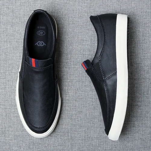 Men's shoes autumn tide shoes casual shoes winter one pedal lazy shoes men new trend plus velvet cotton shoes - Цвет: Black (single shoes)