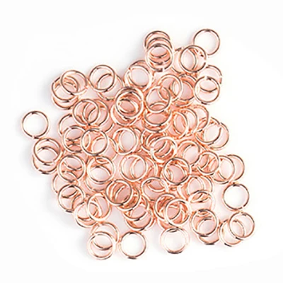 30pcs 925 Sterling Silver 3/3.5/4/5mm Jump Rings Split Rings Connectors For Diy Jewelry Finding Making Accessories Wholesale - Цвет: Rose gold