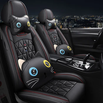 

Full Coverage Eco-leather auto seats covers PU Leather Car Seat Covers for Clio logan renault sandero fluence megane