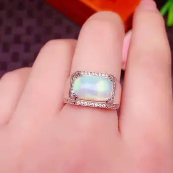 

Natural And Real Fire Opal Ring Solid 925 Sterling Silver For Women Colour Gem Stone Rings Fine Jewelry