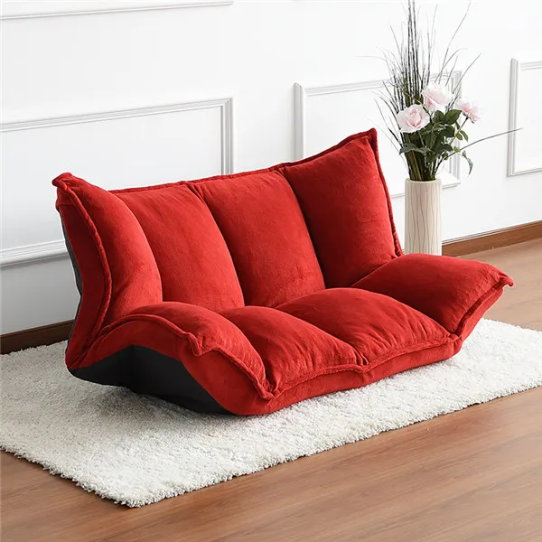 Мебель для пола, откидной японский раскладной диван-кровать, современный складной регулируемый спальный шезлонг, диван для гостиной - Цвет: Red Color