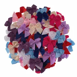 50Pcs Handmade Mini Satin Ribbons Bow For Christmas Bows Gift Craft Wedding Party Sewing DIY Apparel Accessories
