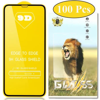 

100pcs 9D Full Glue Tempered Glass For Huawei P40 Lite E P30 Mate 30 20 Nova 7i 6 SE P Smart Screen Protector Film With New Box