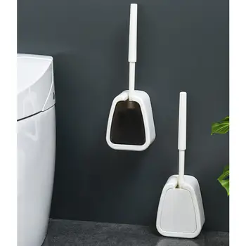 

Wall-Mounted Toilet Brush Holder No Punching Floor-Standing Bathroom Accessories Home Furnishing Cleaning Essential Supplies