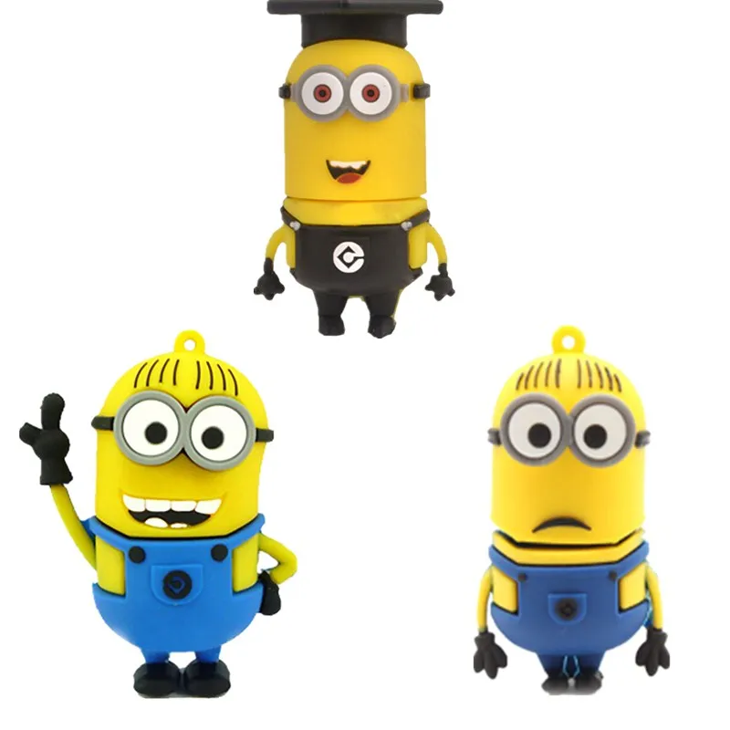 Classic Cartoon Minions Usb Flash Drive 4GB 16G Pen 32GB 64G 128GB 256GB Pendrive High Quality Memory Card Stick | Компьютеры и офис