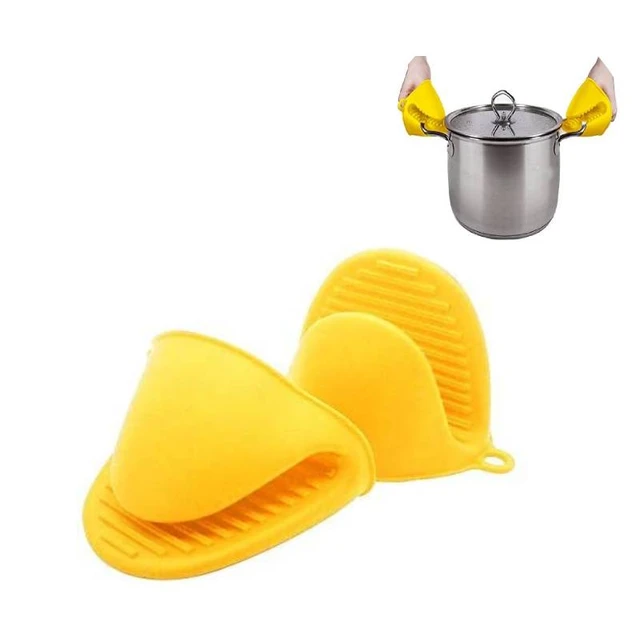 2Pcs Silicone Pot Holder Mini Oven Mitt Kitchen Heat Resistant