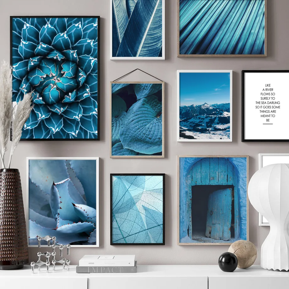 

Succulent Plants Mountain Botanical Leaf Wall Art Canvas Painting Nordic Posters And Prints Wall Pictures For Living Room Decor
