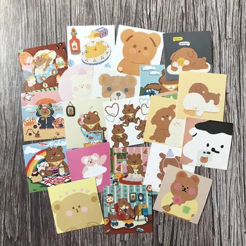 

20pcs Soft Sweets Bear Stickers For Suitcase Satchel Schoolbag Book Bag Pencil Box Folder Phone Laptop Travel Luggage Decals