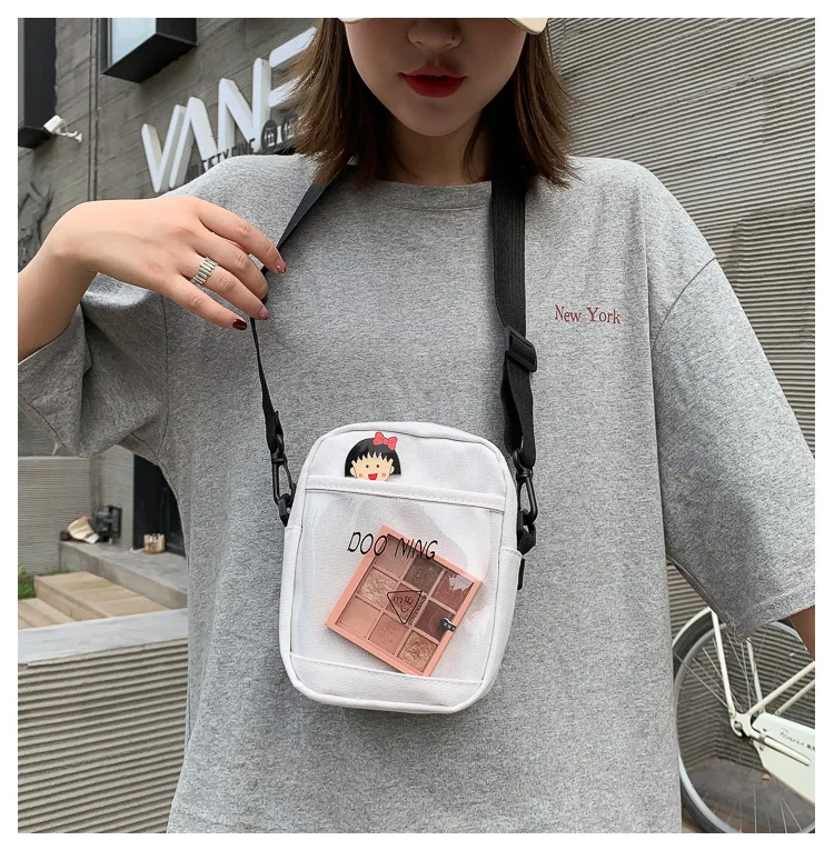 Canvas Bag Women's Shoulder New Style Korean-style Versatile Fashion Summer Hipster Candy Shoulder Bag Phone Package