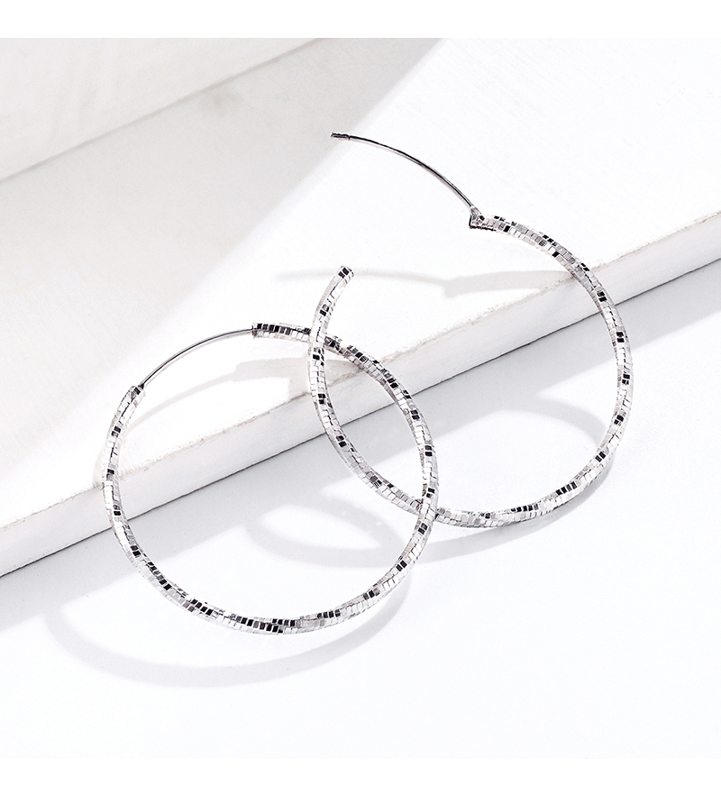 Somi l ia 100% 925 Sterling Silver 30-50mm Big Circle Hoop Earring for Woman Fashion Simple Classic 925 Silver Fine Jewelry Gift