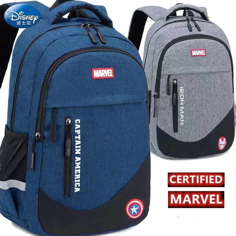 

Marvel Disney boys school bag Captain America Spiderman iron man big capacity backpack primary school grade 3-9 for teenage kid