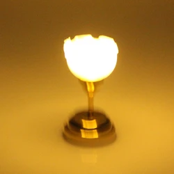 Lampe LED 1/12 avec batterie bouton, Mini pièce de maison de poupée [plafonnier] 
