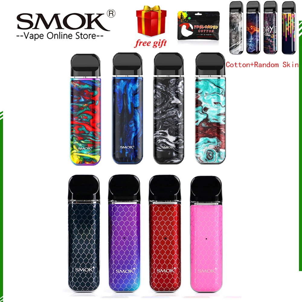 Оригинальный SMOK novo 2 pod vape комплект cobra покрытый ручка аккумулятор 450 мАч емкость