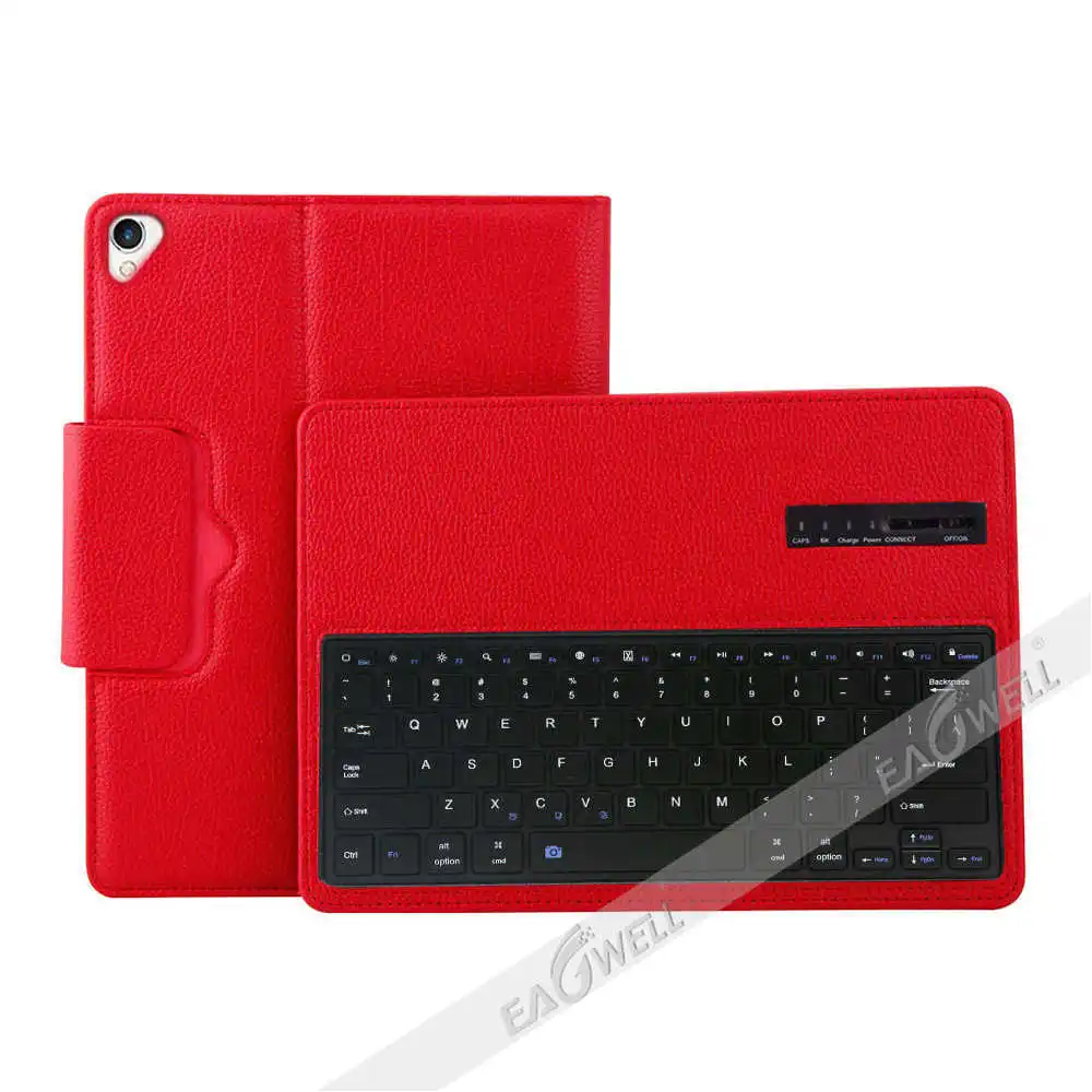 Беспроводная Bluetooth клавиатура чехол для планшета для iPad Pro 12,9 / чехол из искусственной кожи Litchi чехол-подставка для iPad Pro 12,9 - Цвет: Red