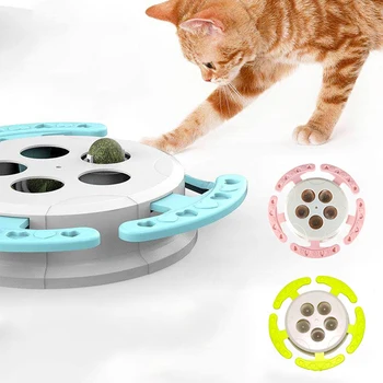 

Plastic Cat Playing Toys Interactive Mouse Indoor Puzzle Box Toy With 5*Catnip Balls Cat Puzzle Toy