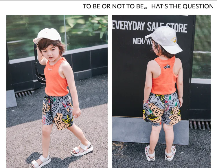 BOY'S Korean-style Shorts Children Western Style Beach Shorts Small CHILDREN'S Baby Fashion Child Summer Pants Thin New Sty