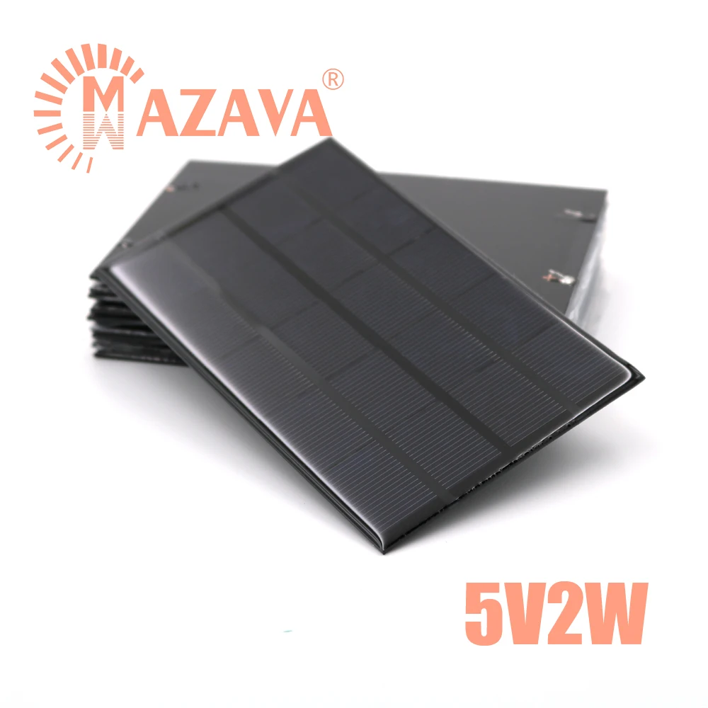 1PCS 5V 2W 142*88mm Polycrystalline Solar Panels For Camping Sunpower Mini Cell Sun Power Module DIY Battery Charger | Электроника