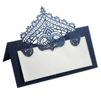 

100Pcs Table Place Cards with White Inserts Crown Tent Cards Name Cards for Wedding Banquets Buffet