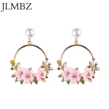 

JLMBZ Earrings for Women Fashion idyllic Flowers kolczyki damskie серьги женские Choker Jewelry European Design Cute Earrings