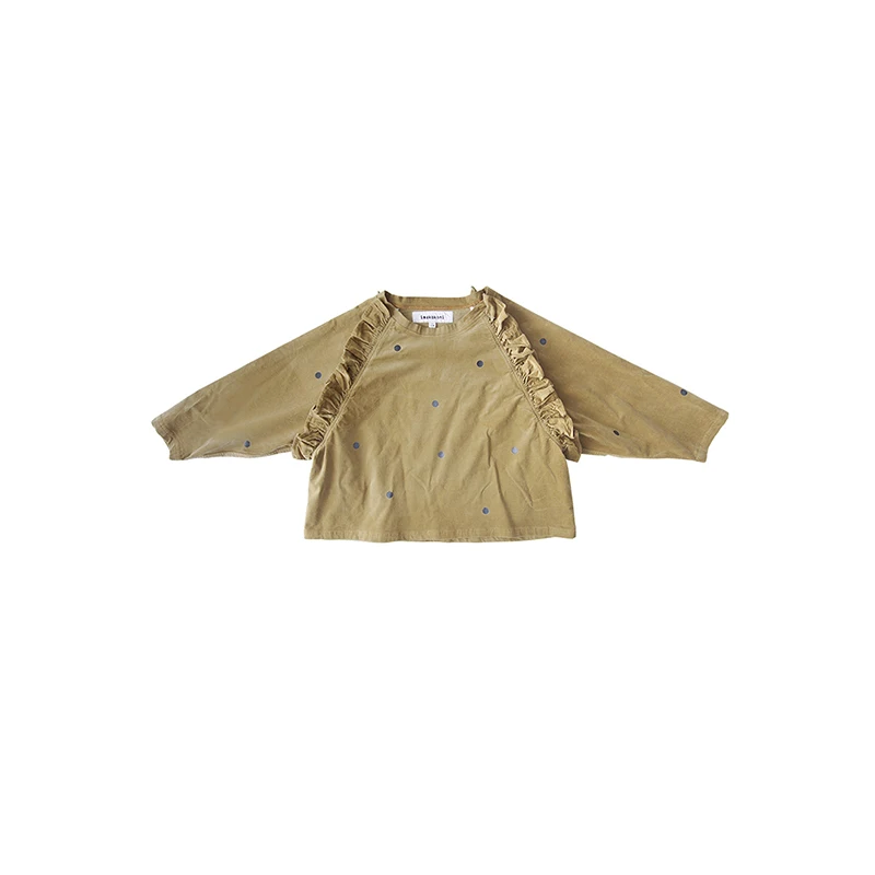 imakokoni camel polka dot short shirt original