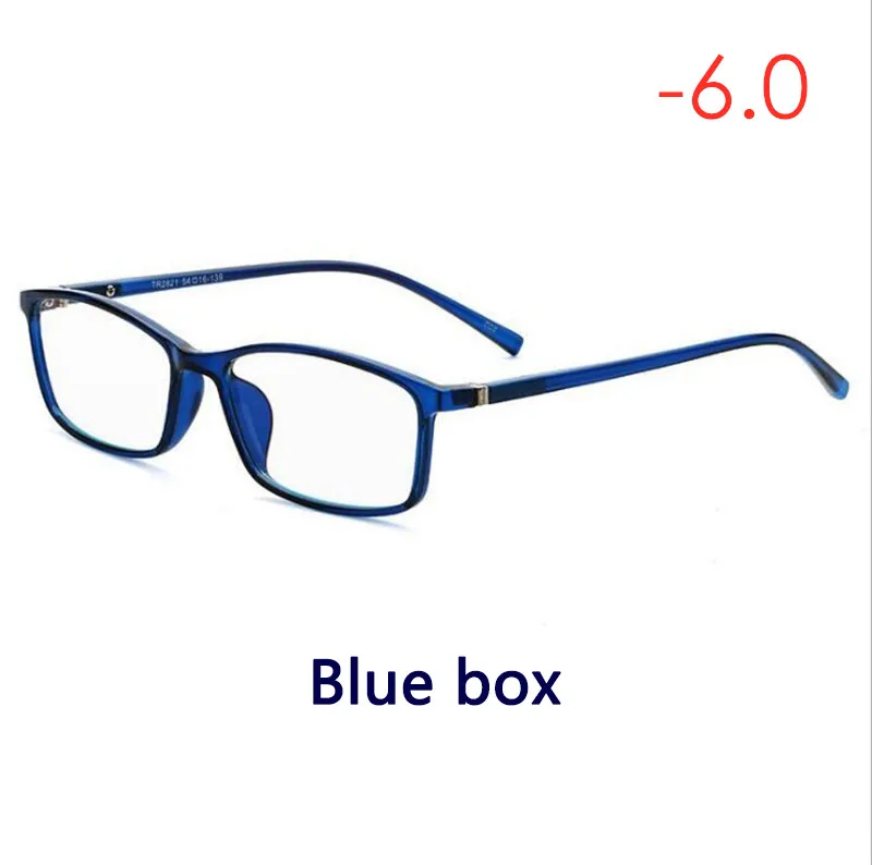 ZN14Blue box-6.0 ZXTREE высокое качество TR+ металлическая оправа для очков женские и мужские очки Оптическая оправа анти-синий светильник очки оправа для очков ZN14 - Цвет оправы: ZN14Blue box-6.0