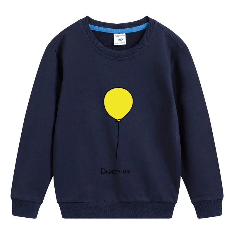 DE PEACH/осенние Повседневные свитера для маленьких мальчиков; пуловер для девочек; свитер; Детские хлопковые свободные рубашки на подкладке; пальто для детей-подростков