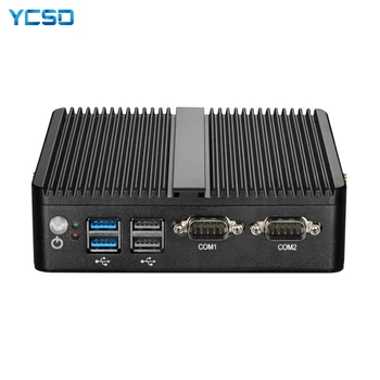 

Fanless Mini PC Intel Celeron J1900 J1800 Windows 7 8 10 Linux Compact Computer 2*Gigabit LAN 2*RS232 4*USB 300Mbps WiFi HTPC